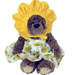 Ty 1993 Susannah You Are My Sunshine 8” Bear Wearing Removable Sunflower Outfit